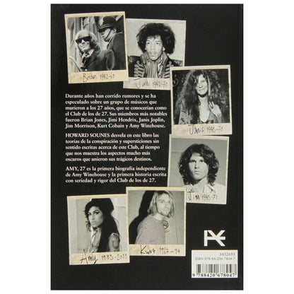 AMY 27: AMY WINEHOUSE Y EL CLUB DE LOS 27 (TAPA BLANDA) - HOWARD SOUNES | LIBRO