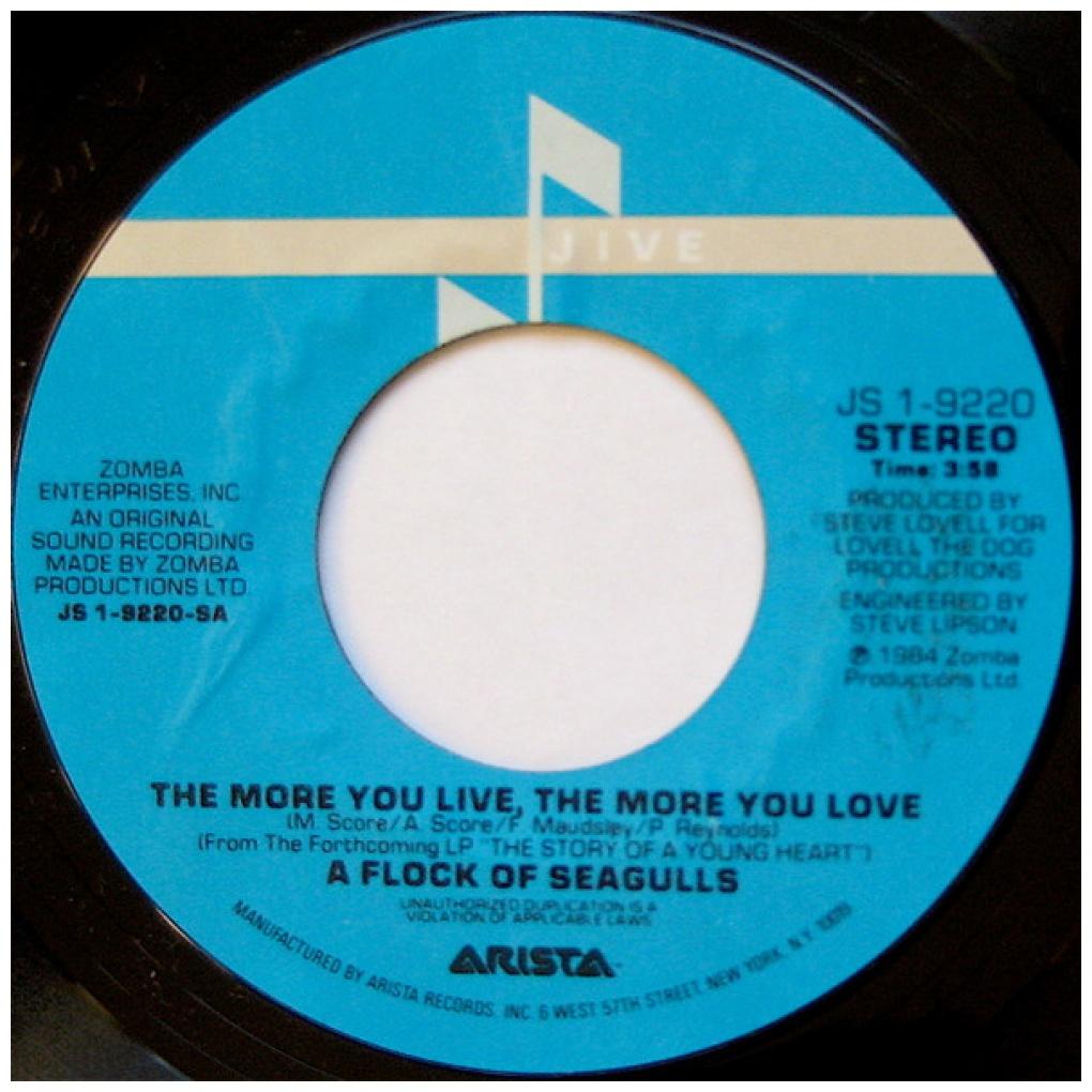 A FLOCK OF SEAGULS - THE MORE YOU LIVE, THE MORE YOU LOVE | 7" SINGLE USADO