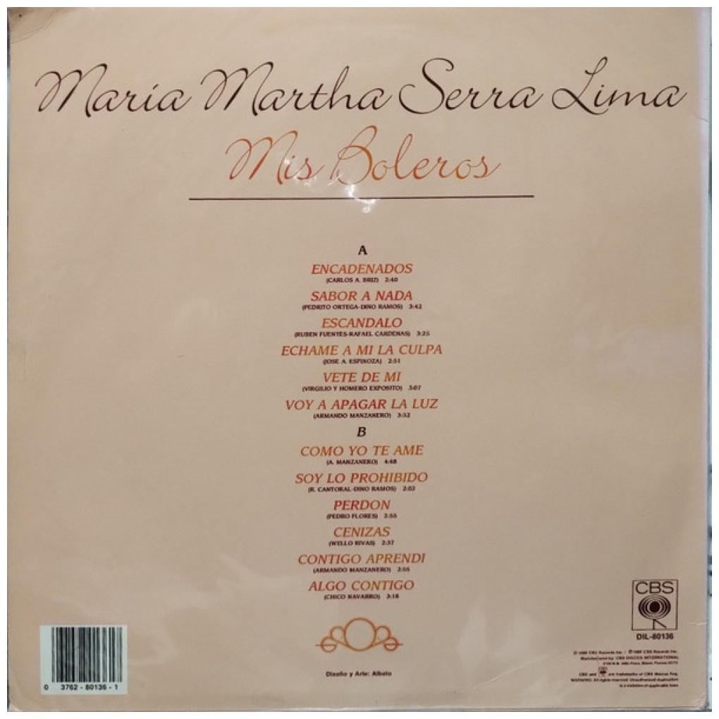MARIA MARTHA SERRA LIMA - MIS BOLEROS | VINILO USADO