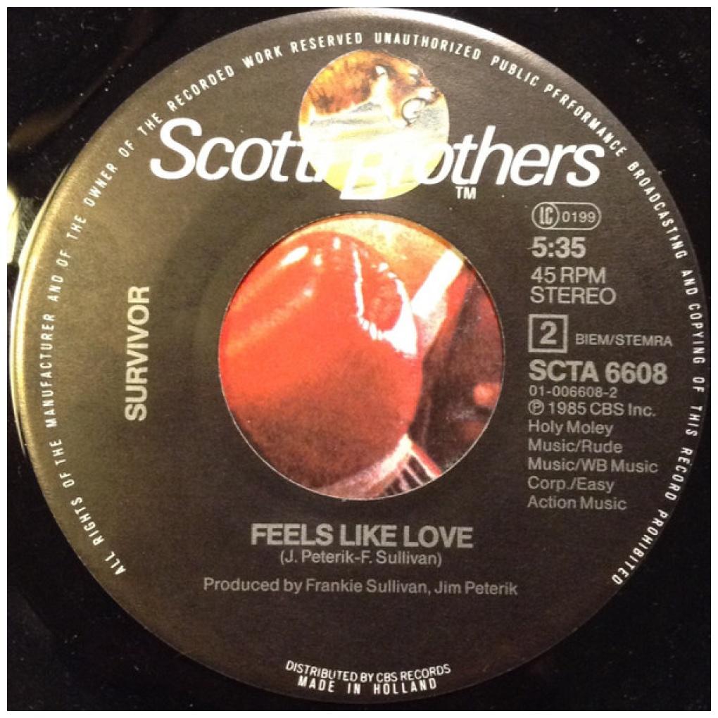 SURVIVOR - BURNING HEART | 7" SINGLE USADO