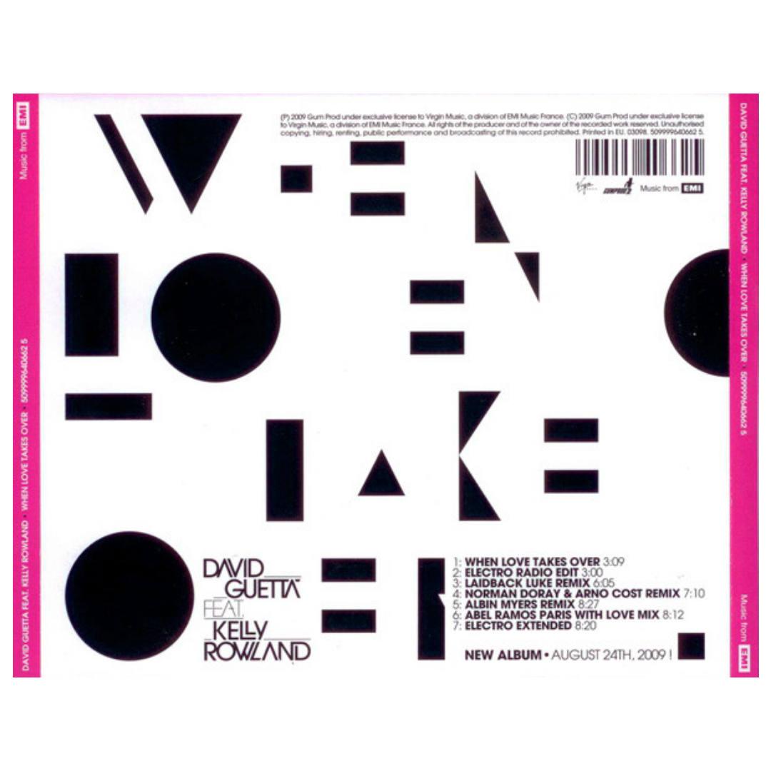 DAVID GUETTA FT. KELLY ROWLAND - WHEN LOVE TAKES OVER | CD SINGLE USADO