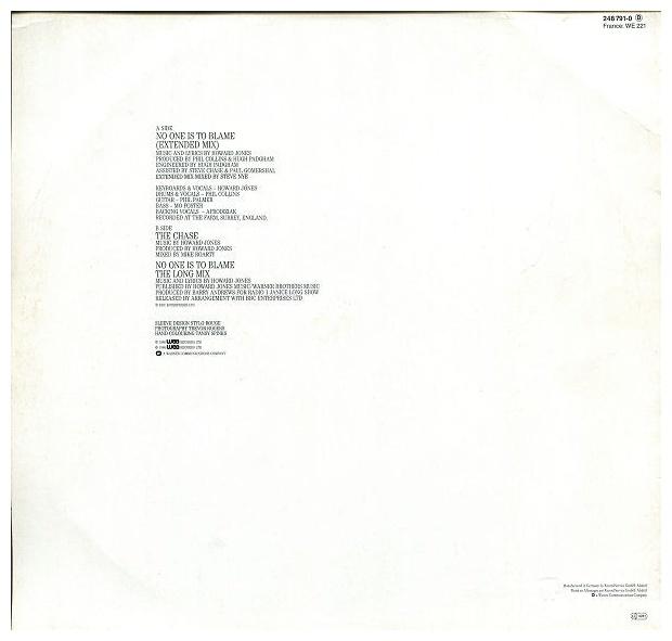 HOWARD JONES - NO ONE IS TO BLAME | 12" MAXI SINGLE USADO