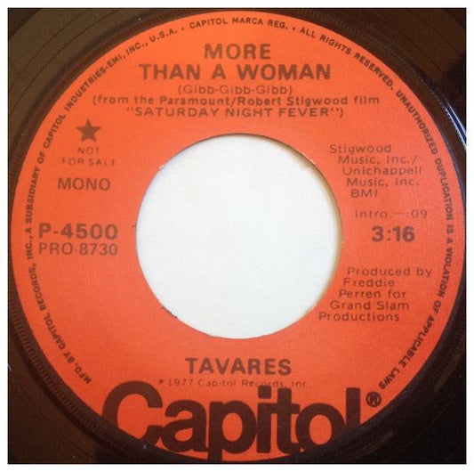 TAVARES - MORE THAN A WOMAN | 7" SINGLE VINILO USADO