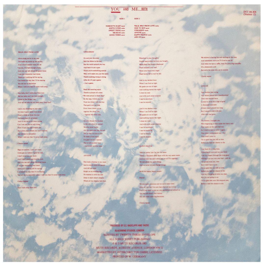 YAZOO - YOU AND ME BOTH | VINILO USADO