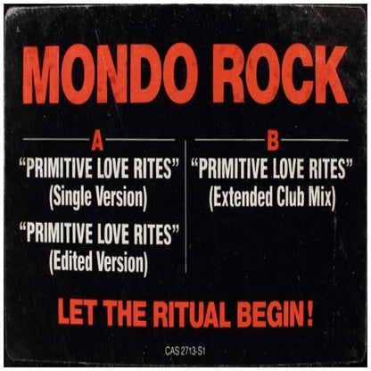 MONDO ROCK - PRIMITIVE LOVE RITES | 12'' MAXI SINGLE USADO