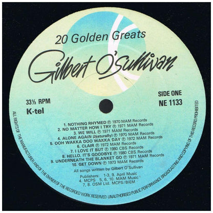 GILBERT O'SULLIVAN - 20 GOLDEN GREATS | VINILO USADO