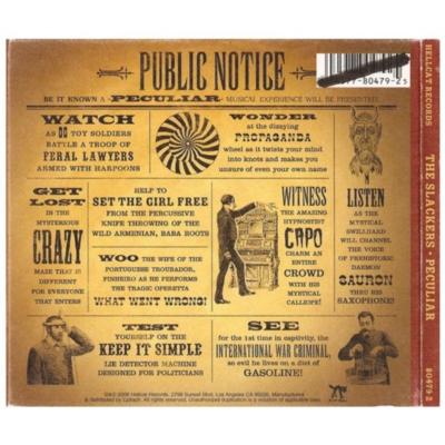 THE SLACKERS - PECULIAR | CD