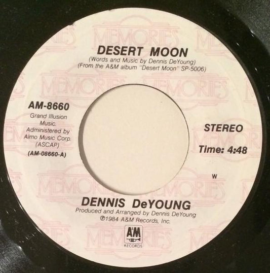 DENNIS DEYOUNG - DESERT MOON | 7" SINGLE VINILO USADO