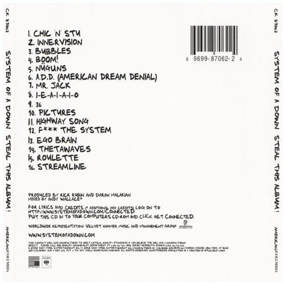 SYSTEM OF A DOWN - STEAL THIS ALBUM | CD