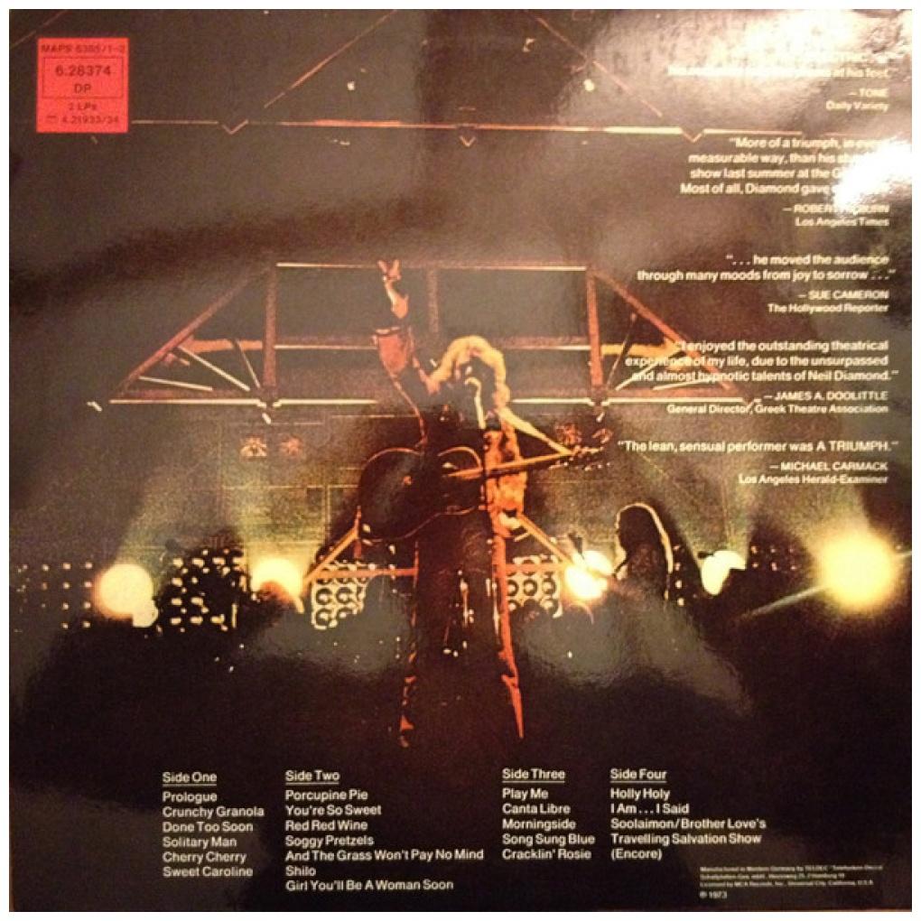 NEIL DIAMOND - HOT AUGUST NIGHT (2LP) | VINILO USADO