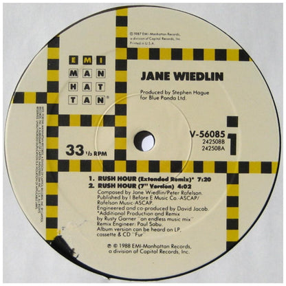 JANE WIEDLIN - RUSH HOUR | 12'' MAXI SINGLE USADO
