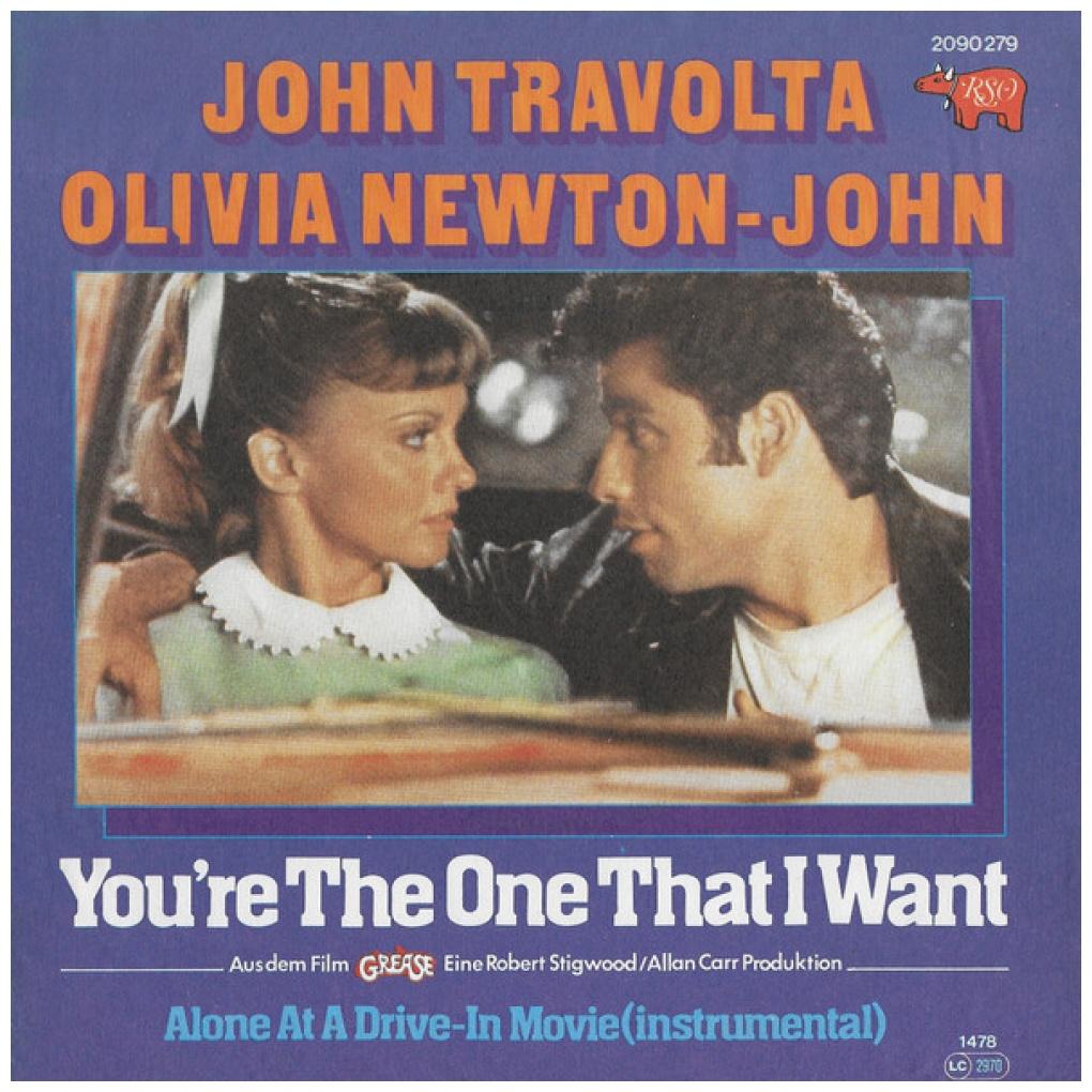JOHN TRAVOLTA & OLIVIA NEWTON-JOHN - YOU'RE THE ONE THAT I WANT | 7" SINGLE USADO