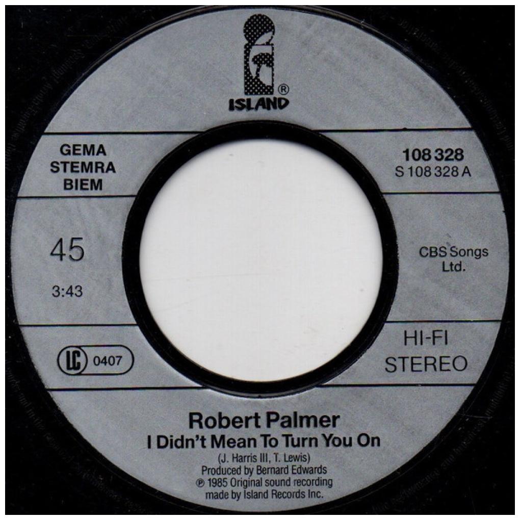 ROBERT PALMER - I DID'NT MEAN TO TURN YOU ON | 7" SINGLE USADO
