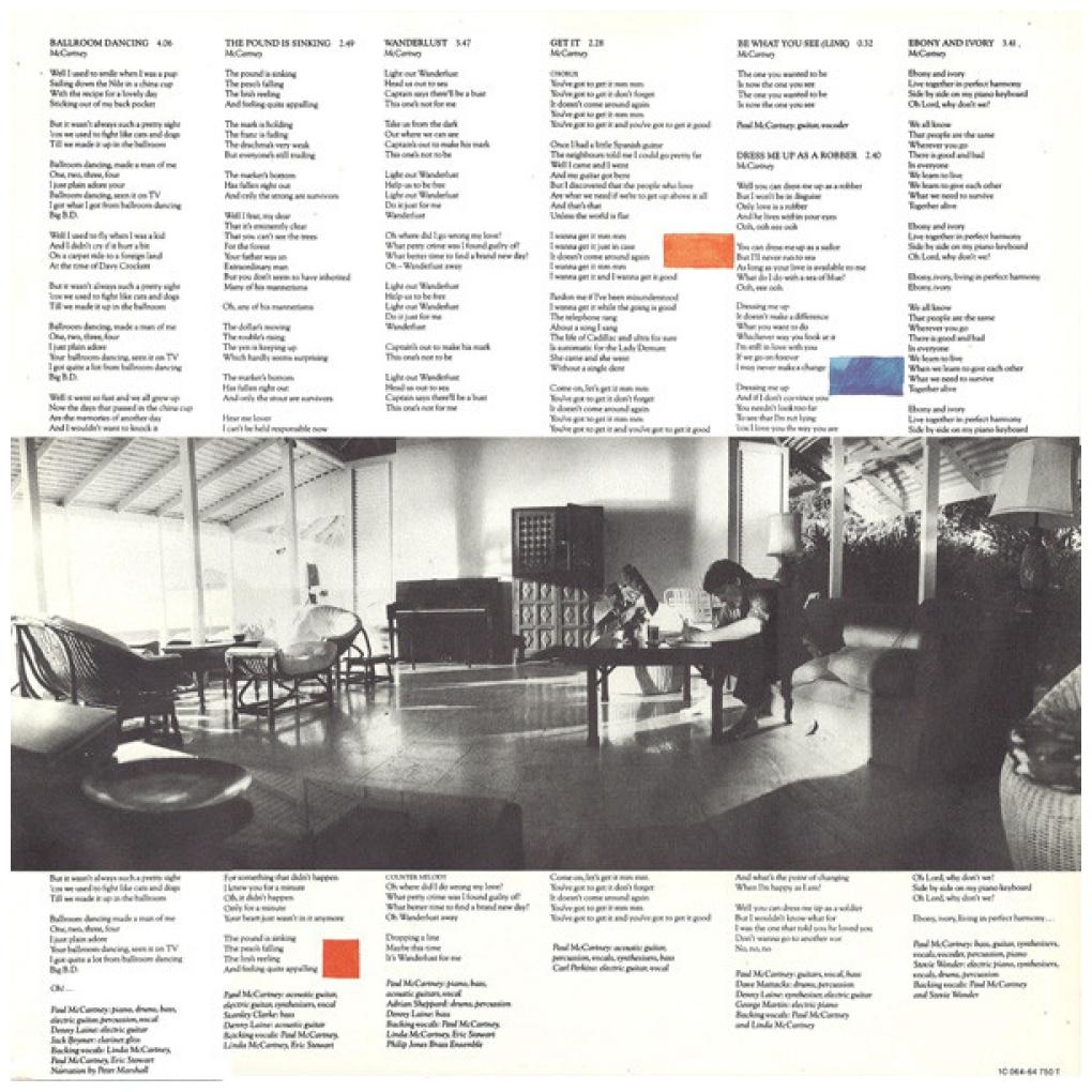 PAUL MCCARTNEY - TUG OF WAR  (GER) | VINILO USADO