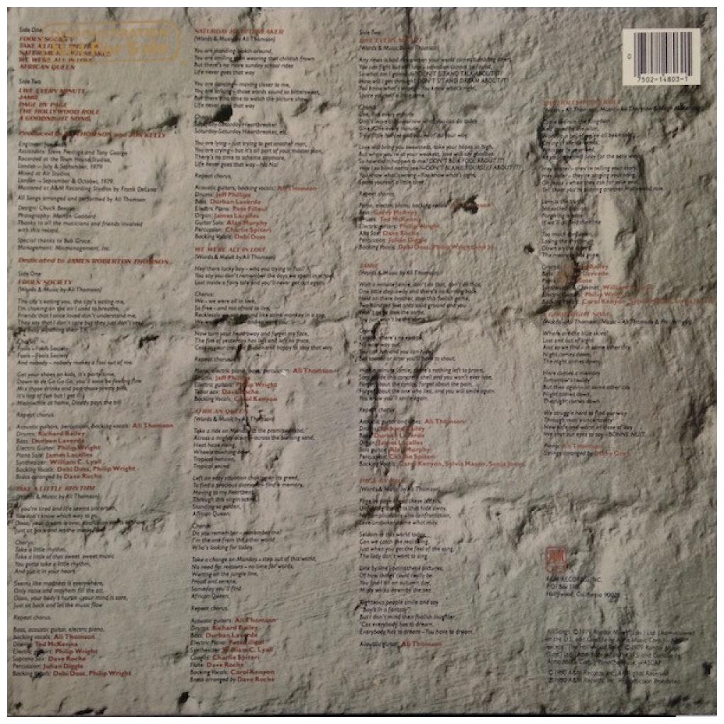 ALI THOMPSON - TAKE A LITTLE RHYTHM (VDE-NUEVO/SELLADO) | VINILO USADO