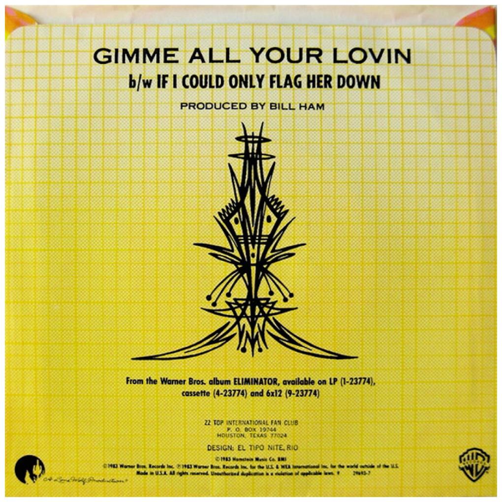 ZZ TOP - GIMME ALL YOUR LOVIN | 7" SINGLE USADO