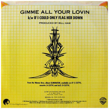 ZZ TOP - GIMME ALL YOUR LOVIN | 7" SINGLE USADO