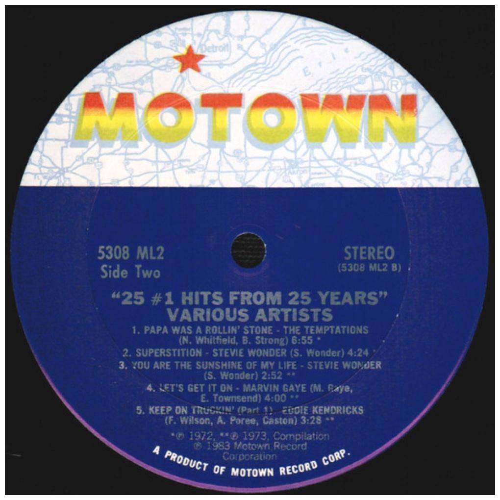 25 #1 HITS FROM 25 YEARS - MOTOWN: VARIOUS ARTIST (2LP) | VINILO USADO