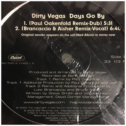 DIRTY VEGAS - DAYS GO BY | 12'' MAXI SINGLE USADO