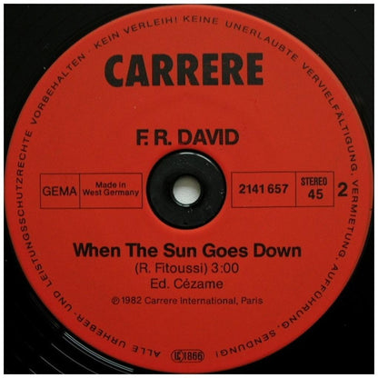 F.R. DAVID - WORDS | 12" MAXI SINGLE VINILO USADO