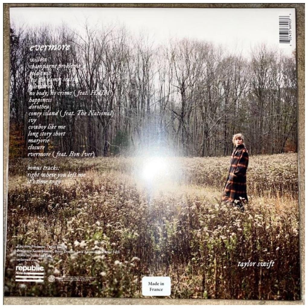 TAYLOR SWIFT - EVERMORE (2LP) (EXCLUSIVE RED VINYL) | VINILO