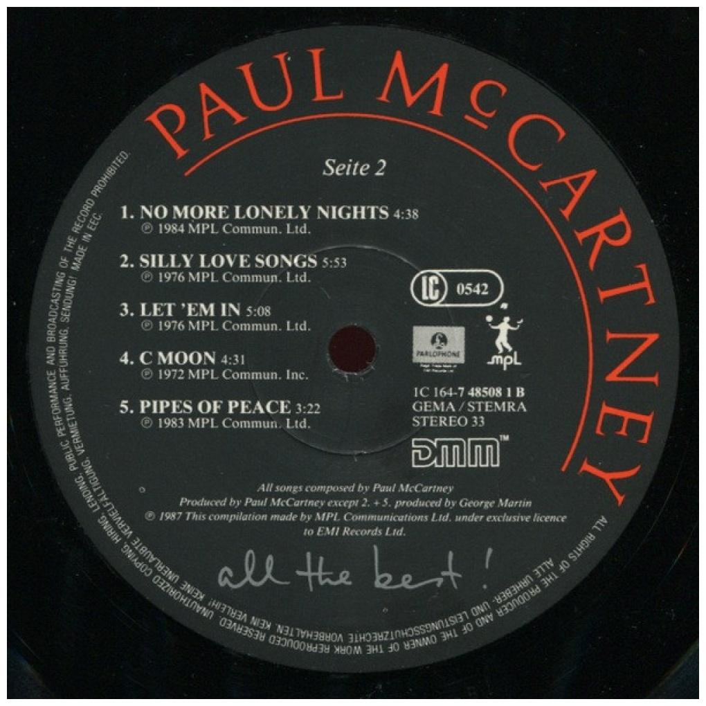PAUL McCARTNEY - ALL THE BEST (2LP) | VINILO USADO