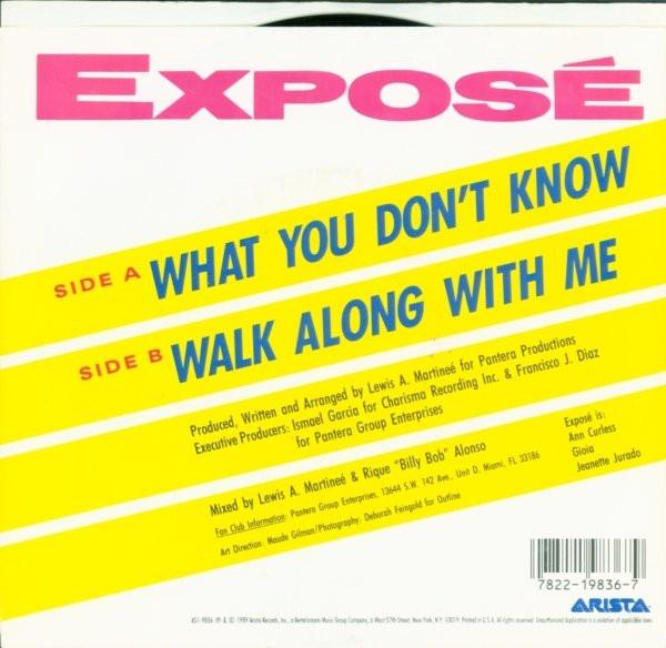 EXPOSE - WHAT YOU DON T KNOW | 7" SINGLE VINILO USADO