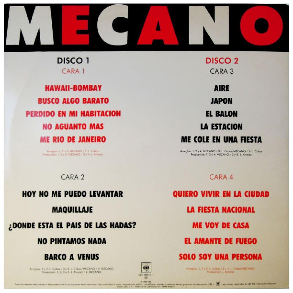MECANO - 20 GRANDES CANCIONES (2LP) | VINILO USADO