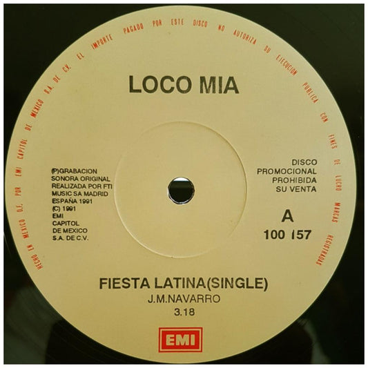 LOCOMIA - FIESTA LATINA (PROMO COPY) | 12" MAXI SINGLE VINILO USADO