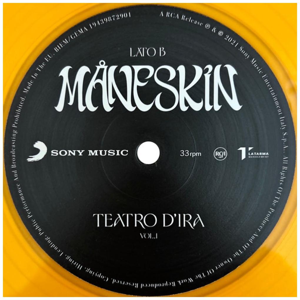 MANESKIN - TEATRO D´IRA - VOL. I. VINILE LIGHT ORANGE TRANSPARENT | VINILO