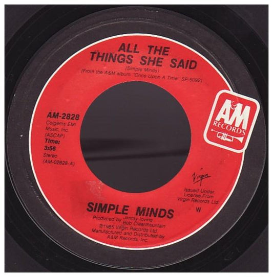 SIMPLE MINDS - DON T YOU (FORGET ABOUT ME) (LIVE) | 7" SINGLE USADO