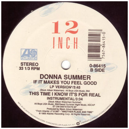 DONNA SUMMER - THIS TIME I KNOW IT'S FOR REAL | 12'' MAXI SINGLE USADO