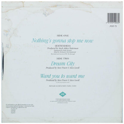 SAMANTHA FOX  - NOTHING S GONNA STOP ME NOW | 12" MAXI SINGLE USADO