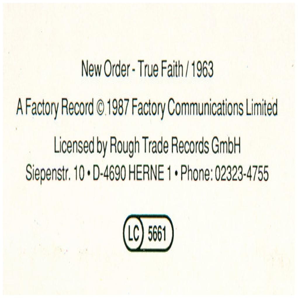 NEW ORDER - TRUE FAITH | 12'' MAXI SINGLE USADO