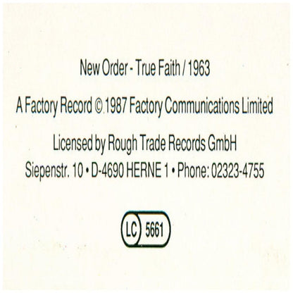 NEW ORDER - TRUE FAITH | 12'' MAXI SINGLE USADO