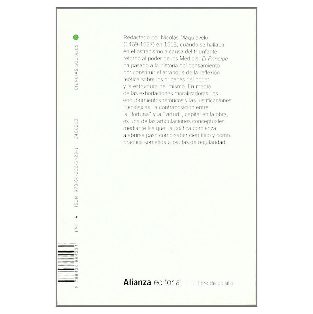 EL PRINCIPE (TAPA BLANDA) - NICOLÁS MAQUIAVELO | LIBRO