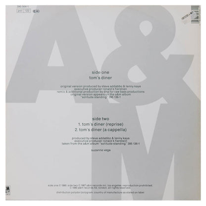 D.N.A FT. SUZANNE VEGA - TOM S DINER | 12" MAXI SINGLE USADO
