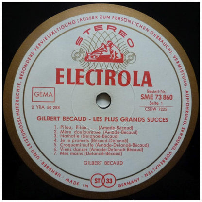 GILBERT BECAUD - LES PLUS GRANDS SUCCES | VINILO USADO