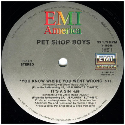PET SHOP BOYS - IT'S A SIN | 12'' MAXI SINGLE USADO