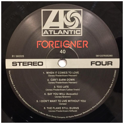 FOREIGNER  - 40: HITS FROM FORTY YEARS 1977-2017 (2LP)
 | VINILO