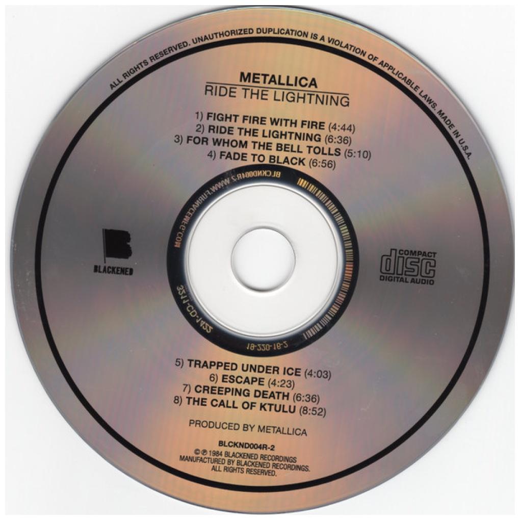 METALLICA - RIDE THE LIGHTNING | CD
