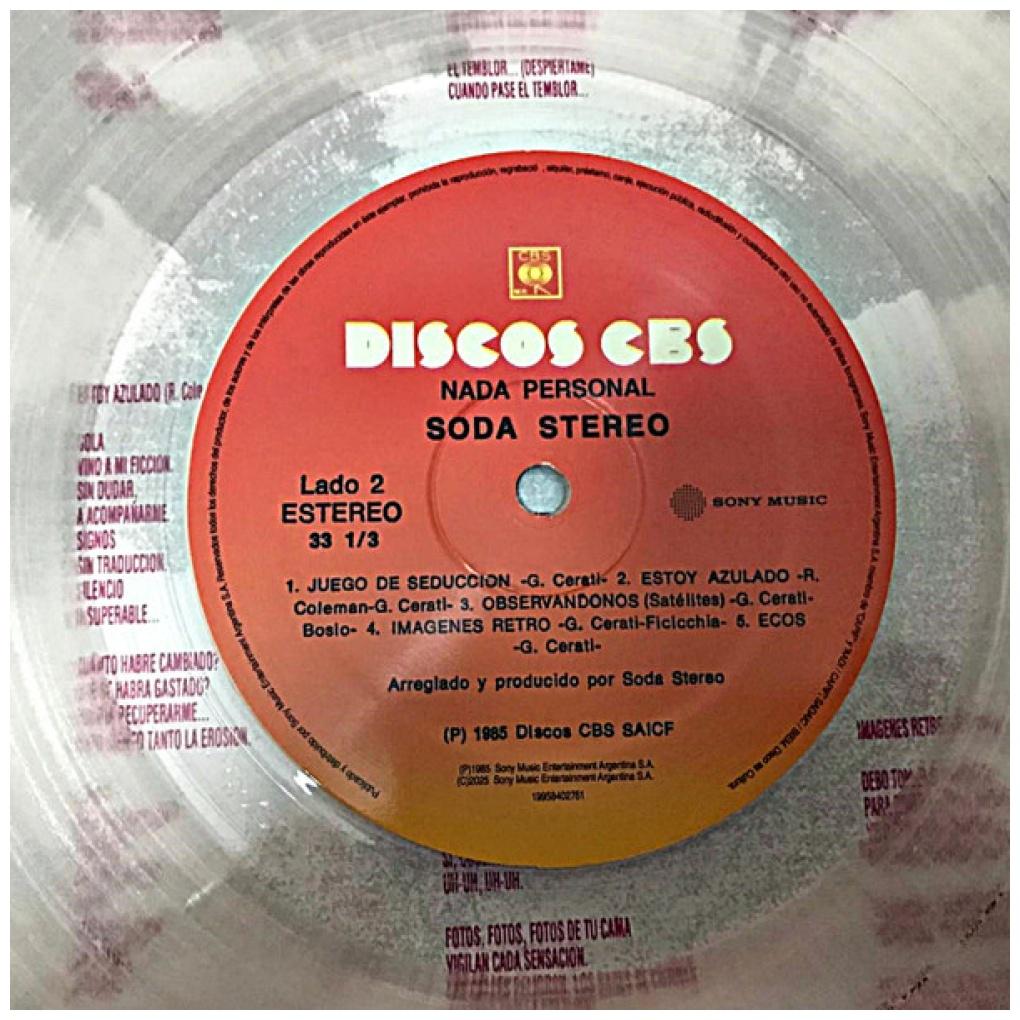 SODA STEREO - NADA PERSONAL (CLEAR VINYL) | VINILO