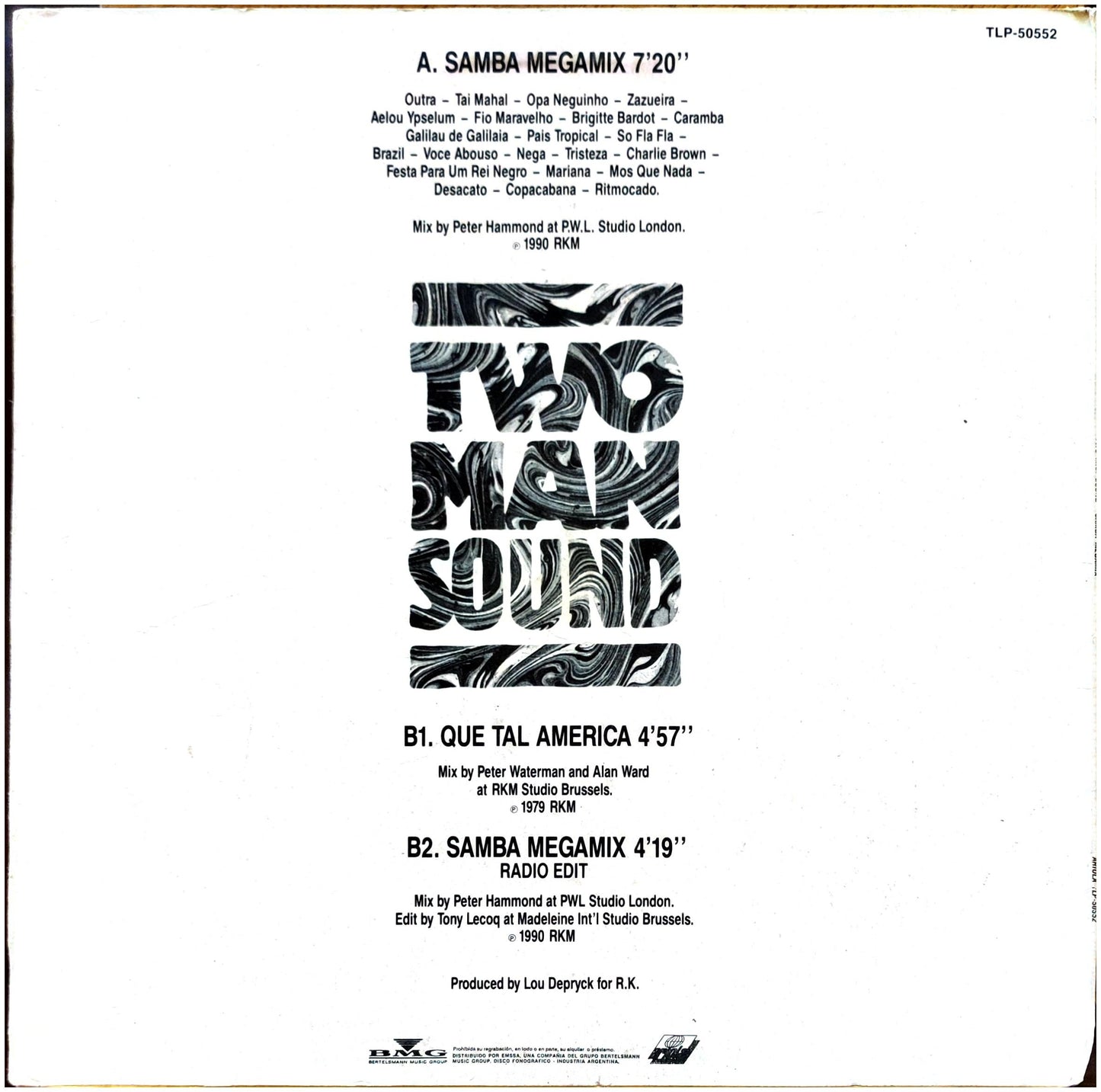 TWO MAN SOUND - SAMBA MEGAMIX | 12" MAXI SINGLE USADO