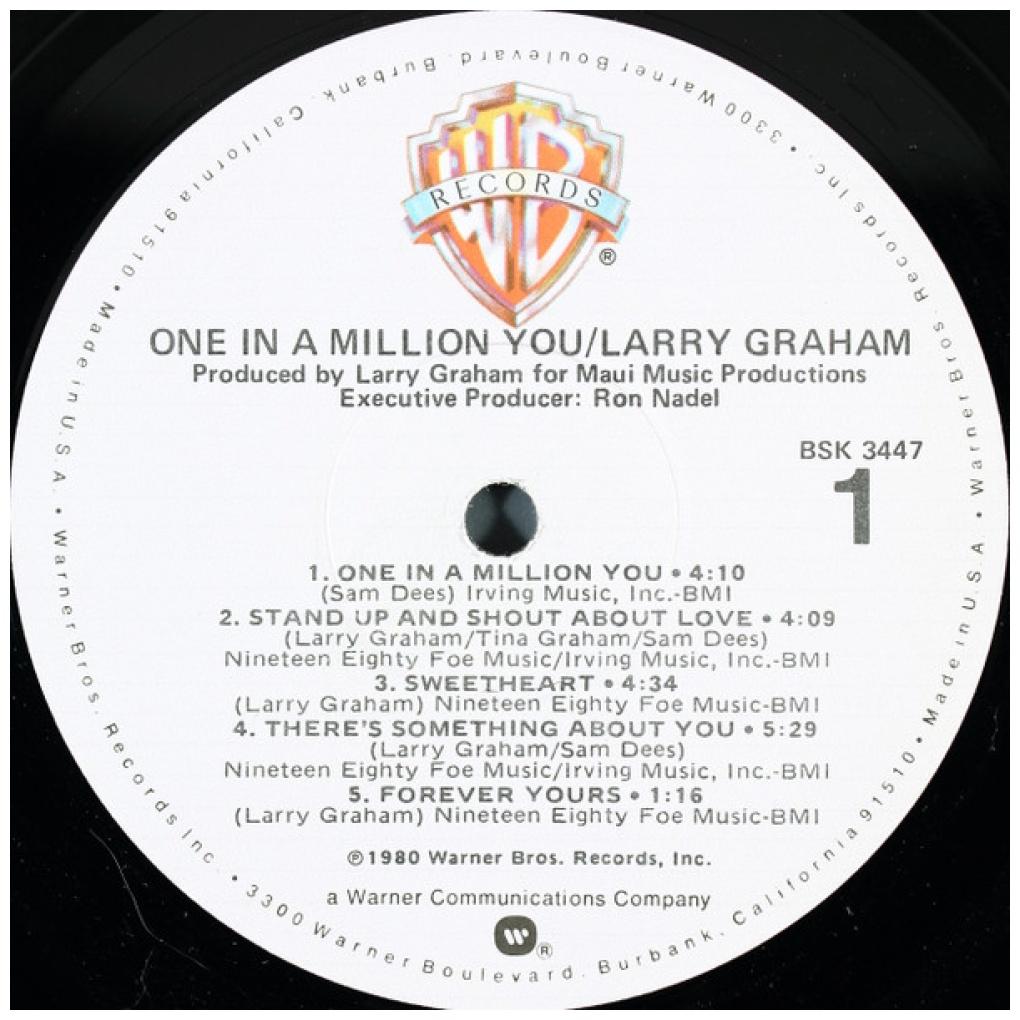 LARRY GRAHAM - ONE IN A MILLION YOU | VINILO USADO
