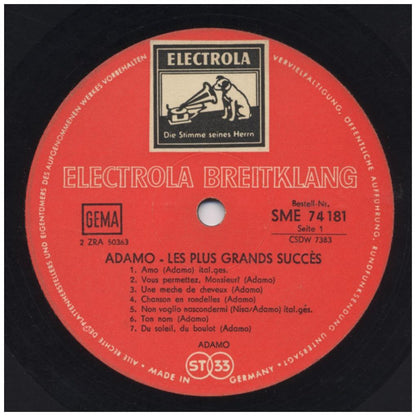 ADAMO - LES PLUS GRANDS SUCCES | VINILO USADO