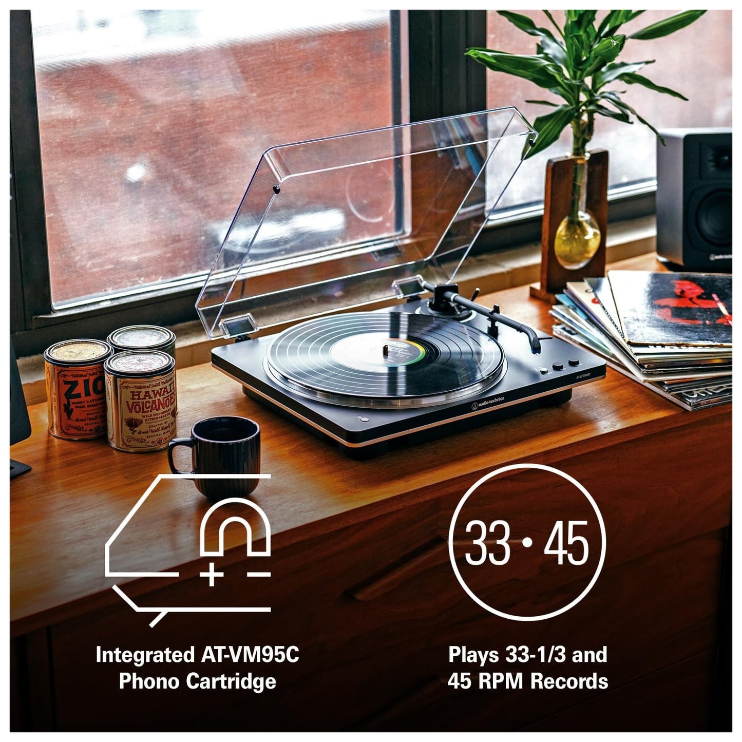 Audio-Technica Tornamesa AT-LP70XBT-BZ-C | AUDIO PRO